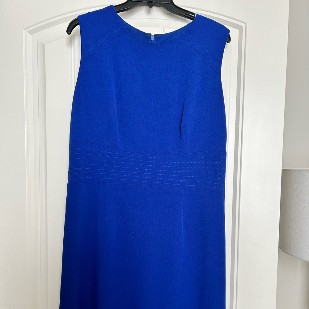 Kasper Dress with Trapunto Stitching at waist